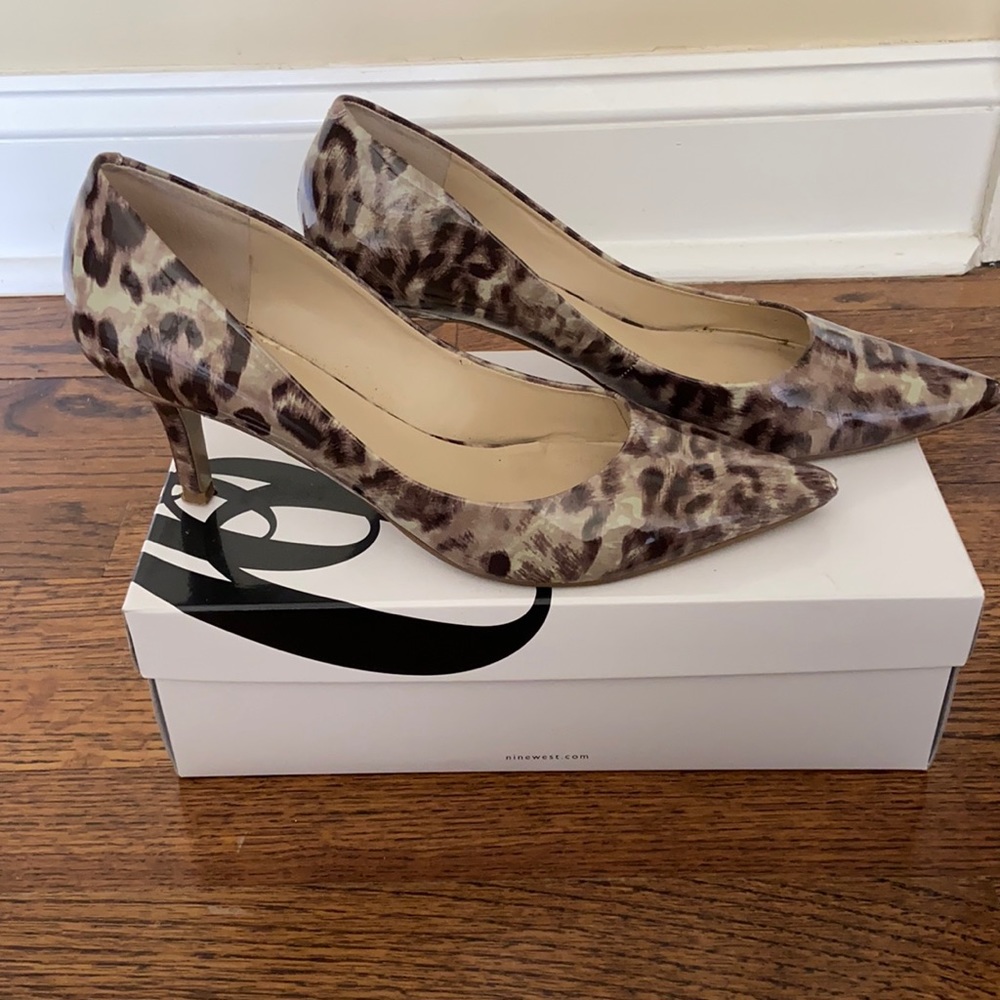 Nine West Animal print heels 9.5